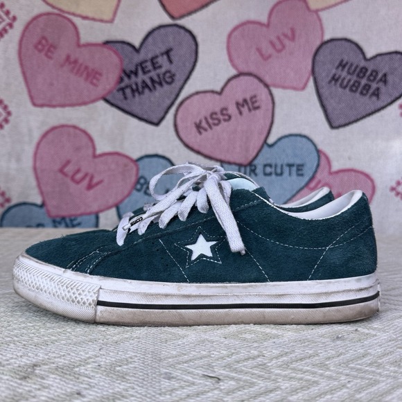 Size 8 - Converse One Star Pro Low Midnight Turquoise - A03218C - Picture 1 of 10